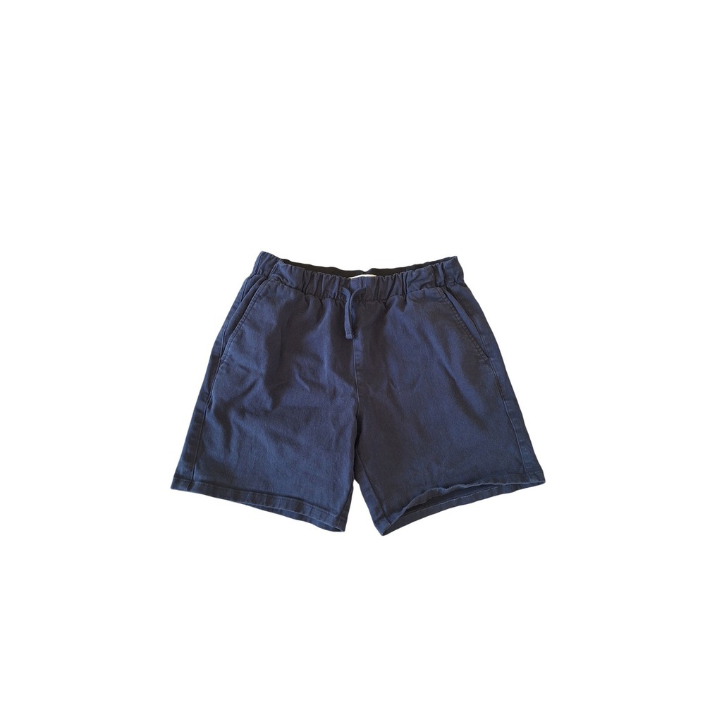 Everlane Mens French Terry Sweat Shorts Navy Blue Elastic Waist Small